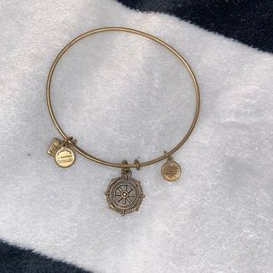 Alex and Ani gold ship wheel bracelet